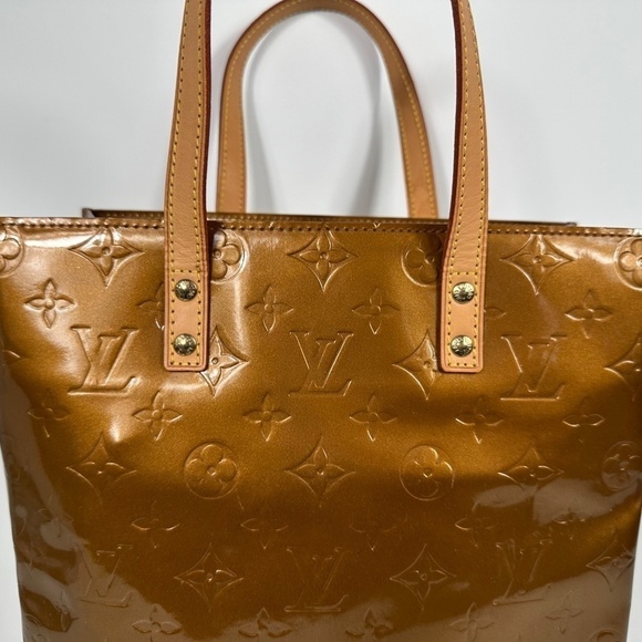 Aunt Louis Vuitton Monogram Vernis Reade MM M91143 Women's Handbag Bronze - Picture 3 of 15